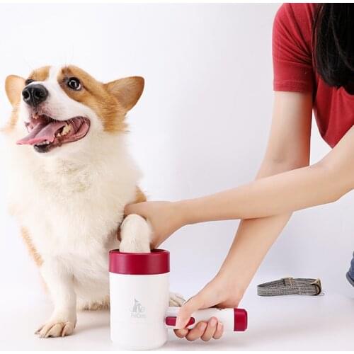 Pet Foot Washer Cup Paw Clean Brush Quickly Wash Dirty Cat Foot Cleaning Bucket Dog Paw Cleaner Cup Soft Silicone Combs Portable