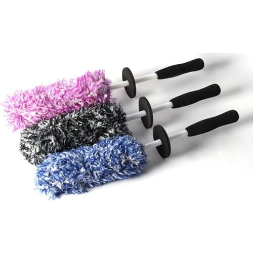 AUTO TIGER 3 Color Selection Car Wheel Cleaning Tire Brush Microfiber Car Long Distance Rim Detail Brush Non-Scratch Motorcycle