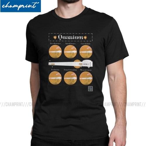 Sheldon Wears Quantum Mechanics T-Shirts for Men Physics Science Physical Geek Nerd The Big Bang Theory Tees Gift Idea Clothes