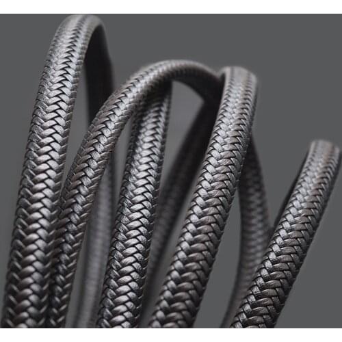 12*6mm Black Brown Flat Wide Braided Leather Cords Ropes fit Wrap Necklace Bracelet DIY Jewelry Making Findings Wholesale