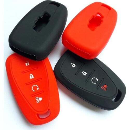 Car FOB Entry Silicon Cover Jacket For Chevrolet Chevy 2016-2017 CAMARO VOLT IMPALA MALIBU Tracker 4Button Smart Key