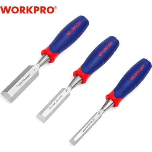 WORKPRO Chisel Set Cutters for wood Steel Blade Chisel Masonry Carving Tool woodworking tools