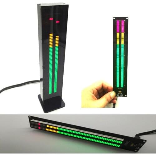 DYKB 60 segment LED Stereo Music Spectrum Display Analyzer Stereo Audio Level Indicator rhythm VU METER FOR MP3 PC Amplifier