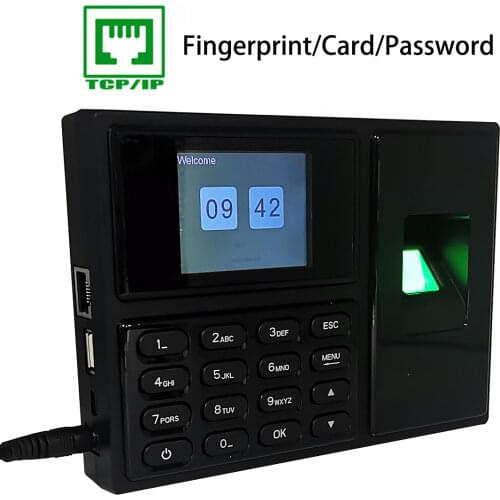 Tcp/Ip Fingerprint Time Attendance System Clock Recorder Employee Work Management Device Electronic Machine