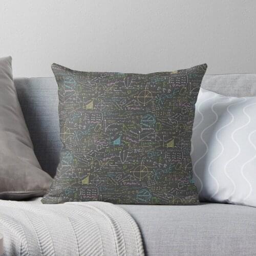 Math Lessons Throw Pillow Cushion Cover Polyester throw pillows case on sofa home living room car seat decor 45x45cm