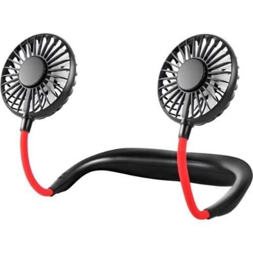 360 ° rotation neck hanging electric fan 3 levels adjustable portable USB fan