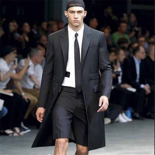 M-6XL ! High quality and large size mens suit 2018 Long English casual suit jacket in a windbreaker