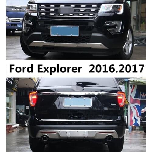 For Ford Explorer 2016-2020 Bumper Protector Guard Anti-impact Plate High Quality Stainless Steel Front+Rear Car Accessories