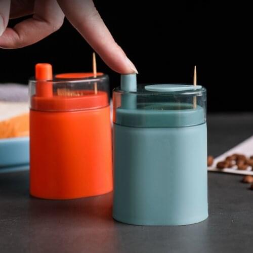 1PCS Creative automatic pop-up toothpick holder portable toothpick container restaurant household table toothpick storage box