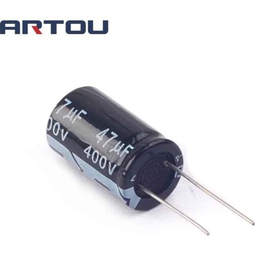 10PCS 47UF 400V 16X25mm Aluminum Electrolytic Capacitor