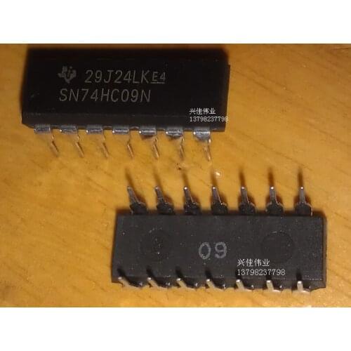 10PCS New SN74HC09N 74HC09N DIP14 package hex inverter IC logic chip