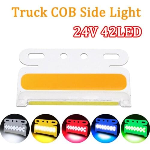 5/10Pcs 24V 42 LED Truck COB Side Light Super Bright LED Turning Lights Signal Lamp Marker Lamp Van Trailer Car Accessories