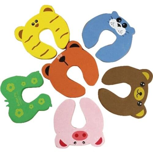 5 PCs Child kids Baby Animal Cartoon Jammers Stop Door stopper holder lock Safety Guard Finger Protect wholesale