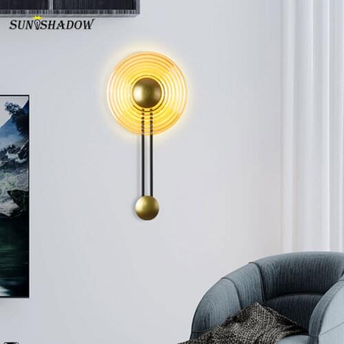 5W Art Creative Modern Led Wall Light Gold Metal Sconce Wall Lamp for Living room Bedroom Study room Bedside Light Wall Lamps
