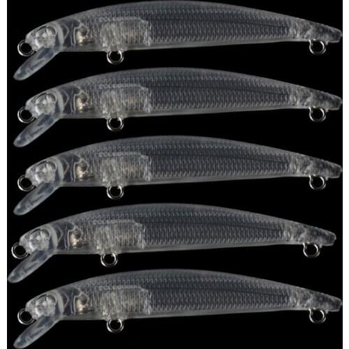 50pcs 6.8cm 2g Blank Unpainted Bait DIY Minnow Crankbait wobbler Unpainted Lure Freshwater Fishing Blank Hard Lures Isca Pesca