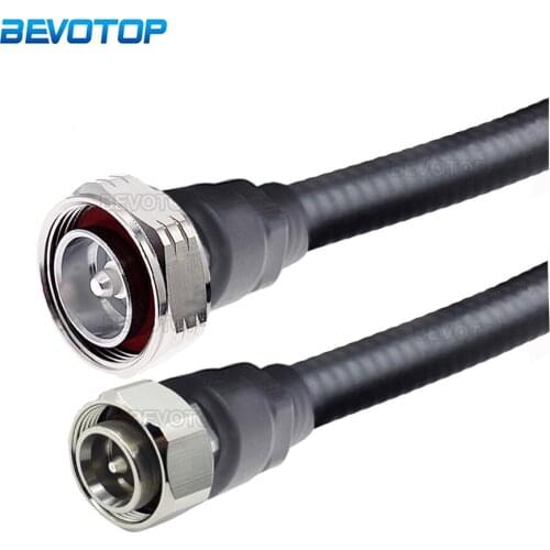 7/16 L29 DIN Male to 4.3-10 Mini DIN Male Plug Super Flexible 1/2 50-9 Feeder Line RF Coaxial Pigtail Extension Cord Jumper