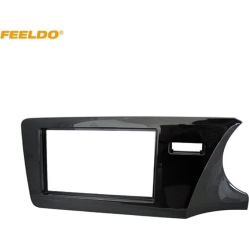 FEELDO Car Radio Stereo Panel 2Din Fascia Fit For Honda City (RHD) 2014+ Radio Dash Mounting Installation Trim Kit Frame #4932