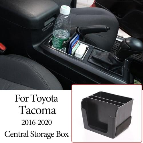 Car Central Console Compartment Storage Box Multifunction Storage Box Phone Tray Accessories Plastic for Toyota Tacoma 2016-2020