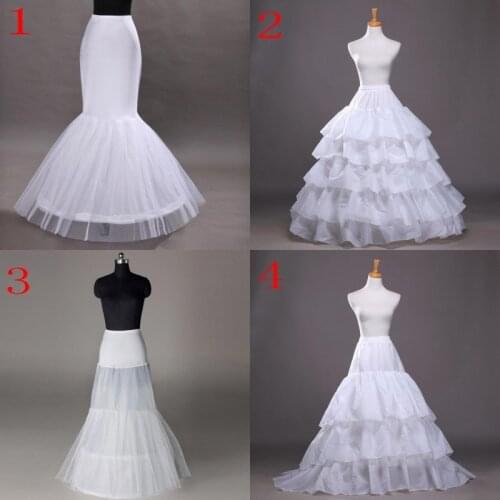 White Hoop Crinoline Long Wedding Bridal Petticoat Ball Gown Skirt Wedding Dress Underskirt Wedding Accessories
