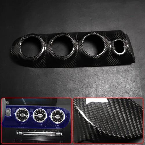 For Benz CLA 200 C118 W118 2020 2021 Real Carbon Fiber Interior Console Dashboard AC Conditioner Air Vent Panel Cover Trim