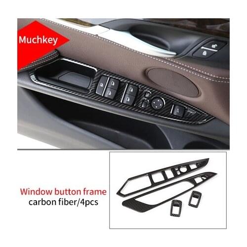 For BMW X5 F15 2014-2018 carbon fiber Window button frame 4pcs