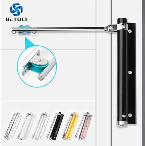 BETOCI Aluminum Alloy Door Closer,Adjustable Force,Automatic Door Closing Device,Pulley Silent Suitable For Many Types Of Doors