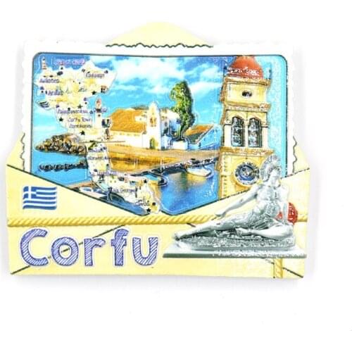 5PCs/Lot 4th Wave Greece Athens Crete Resin Refrigerator Stickers Tourism Viewpoints Souvenir Magnetic Gifts Fridge Home Decor