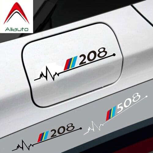 Aliauto Car Fuel Tank Cap Decal & Sticker Accessories for Peugeot 106 108 206 208 306 308 508 2008 3008