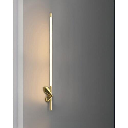 Nordic Copper Wall Lamp Gold Bedroom Living Room Minimalism Wall Lamp Modern Bedside Background Creative Luxury Sconce LED Lamp