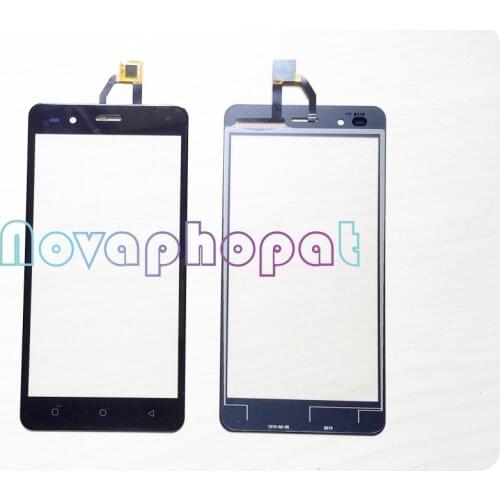 Novaphopat Black Screen For BQ BQ-5054 Crystal 5054 Touch Screen Digitizer Glass Sensor Panel Touchpad + tracking
