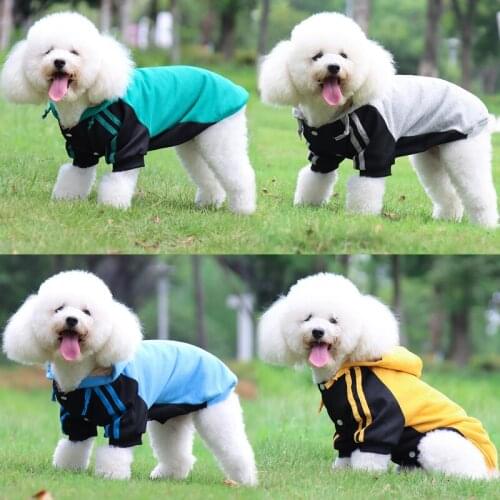 Autumn New Dog Clothes Teddy Bichon Pomeranian Schnauzer for Small and Medium Dogs Baseball Suit Sports Wind Warm Dog Hoodie 221