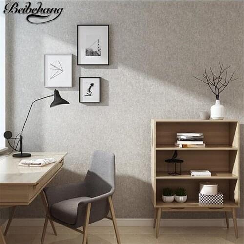 Beibehang Simple modern plain wallpaper Living Room Bedroom Nonwovens Wallpaper TV Sofa Background Wallpaper papel de parede