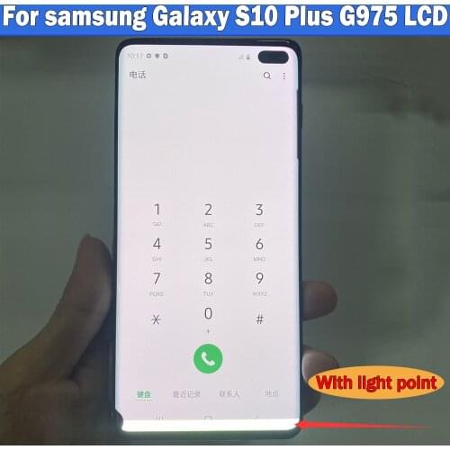 Original used point line lcd For Samsung Galaxy S10 Plus LCD Screen G975 G975F Assembly For Samsung s10 plus Display Defect