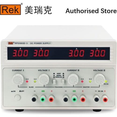 RPS3003D-3 2CH 30V/3A 3.3V/5.0V/1A Adjustable DC Regulated Power Supply