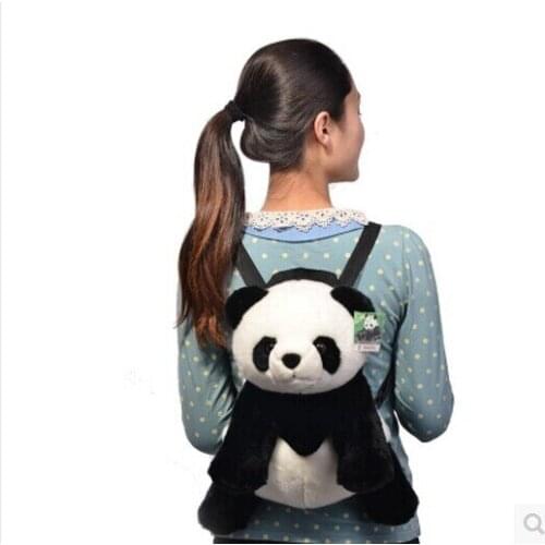 About 34cm lovely panda plush toy Panda design backpack Christmas gift w8818