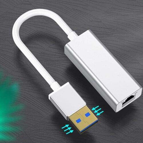 RTL8153 USB 3.0 to RJ45 Network Adapter Practical Aluminium Alloy Gigabit Drive-free Ethernet Card for PC