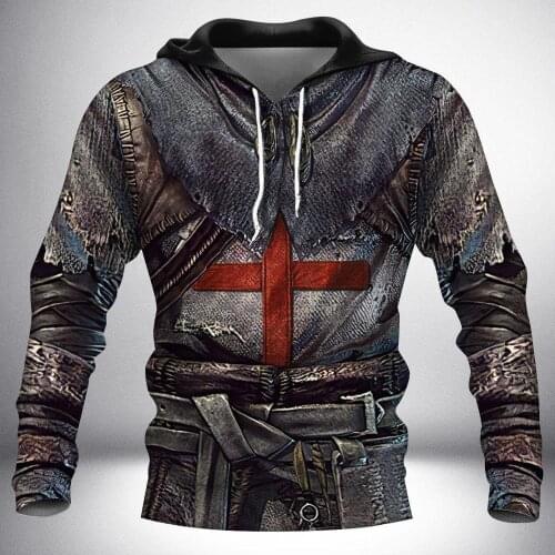 Knight Templar Armor 3D All Over Printed Hoodie For Men/Women Harajuku Fashion hooded Sweatshirt Casual Jacket Pullover KJ010