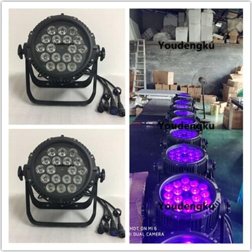 10 pieces IP65 Outdoor led par 18 x 18w 6-in-1 RGBWA+UV waterproof led par 64 stage lighting