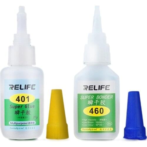 RELIFE 401 460 Multi-Purpose Rapid Fix Instant Fast Drying Adhesive 20g Bottle Stronger Universal Super Glue HOT