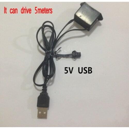5V USB Connector and 2pin female connector wire accessories drive for flexible led Glow EL Wire lights EL tape within 5meters