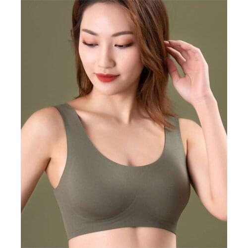 Sleeping Women Sexy seamless Bras V-neck Solid Workout Brathable Seamless Underwear Backless Bras Femiina