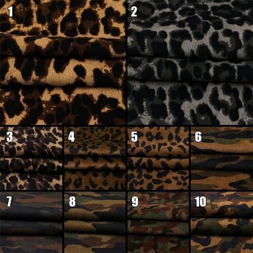 100*150cm Leopard Pattern Fabric Soft Velvet Corduroy Fabric For Diy Sewing Pants Dress Kids Clothing Curtain Bag Garment Craft