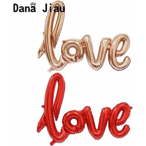105x60cm Big LOVE Letter foil Balloon Wedding decoration balloons Valentines Day Anniversary ball Birthday Party girl gift