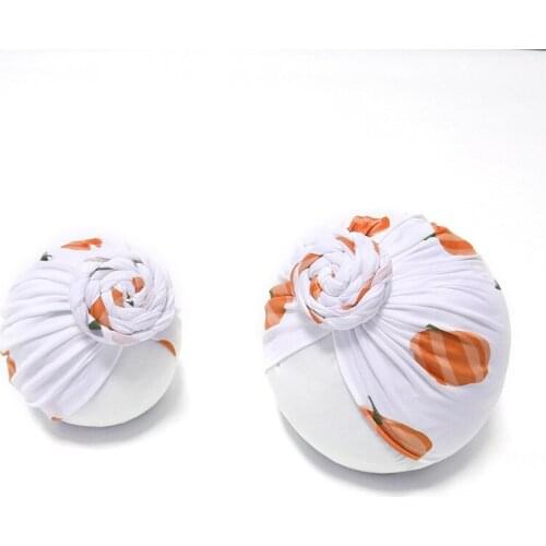 2Pcs/Lot Mother Baby Hat Soft Cotton Turban Hat Baby Beanie Big Elastic Toddler Bonnet Infant Boy Girl Cap 8 Colors