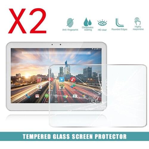 2Pcs Tablet Tempered Glass Screen Protector Cover for Archos 101 Helium 4G 10.1" Anti-Screen Breakage Tempered Film