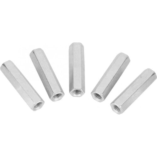 5Pcs/set M8 * 50 Long Rod Nuts Hex Sleeve Nut Standoff Threaded Nut Fasteners