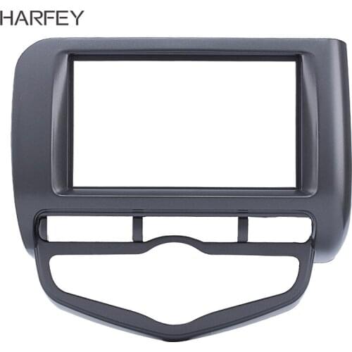 Harfey Left Hand Drive 2Din Car Stereo Radio Fascia Panel for Honda Jazz City Auto Stereo Dashboard Auto Mount Installation Kit