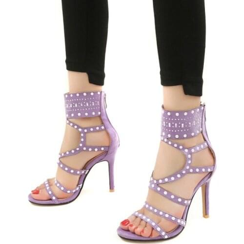 Big Size 9 10 11 12 13 14 15 high heels sandals women shoes woman summer ladies Pearl slippers