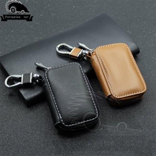 Car Key Holder Key Cover Wallet Leather case for Mercedes BMW Audi VW Skoda Toyota Lexus Honda Hyundai Kia Ford Jaguar Subaru