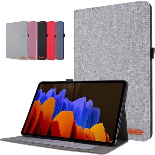 Coque for Samsung Galaxy Tab S7 S 7 Plus 11 Case Cowboy Tablet Cover for Galaxy Tab S7 Plus Book Cover Case SM-T970 + Stylus Pen
